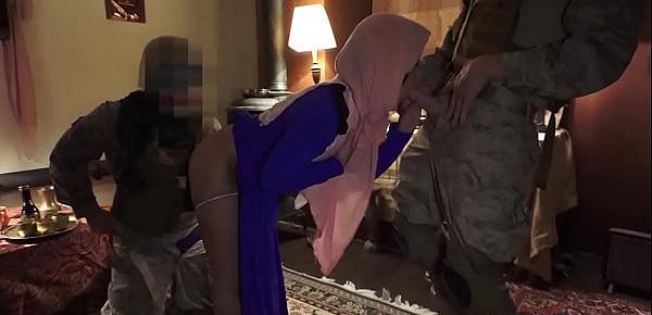 TOUR OF BOOTY - Local Arab Working Girl Lets American Soldier Tap Dat Azz